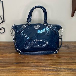Coach Patent Leather Madison Sophia Cobalt Blue